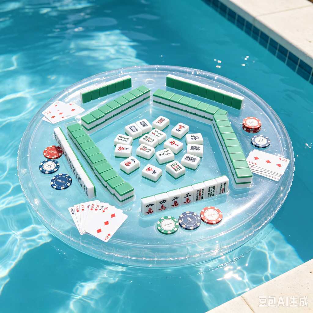 saturated color mahjong set print